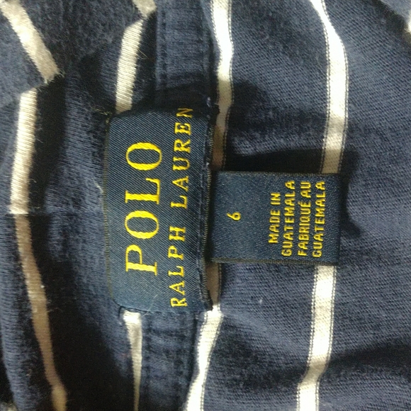 Polo Ralph Lauren Navy Blue Long Sleeve T-shirt Hoodie Size 6 - Picture 4 of 5